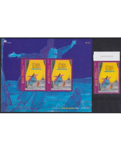 F-EX66027 PORTUGAL MADEIRA MNH 2003 EUROPA CEPT ART POSTER TEATHER.
