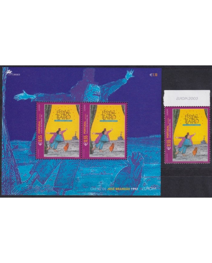 F-EX66027 PORTUGAL MADEIRA MNH 2003 EUROPA CEPT ART POSTER TEATHER.
