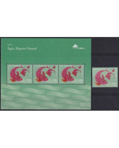 F-EX66026 PORTUGAL MNH 2001 EUROPA CEPT WATER FISH.