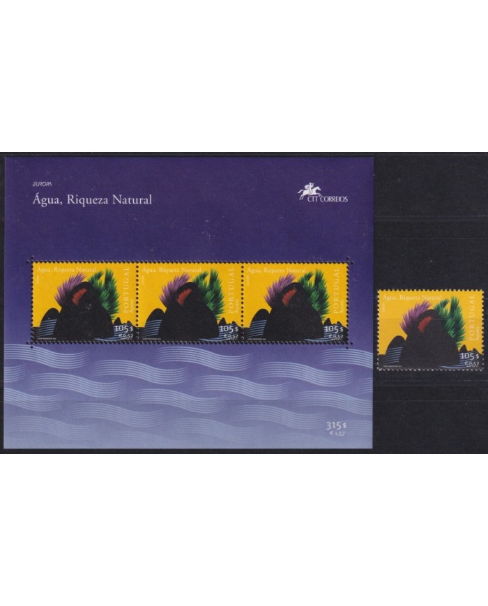 F-EX66025 PORTUGAL AZORES MNH 2001 EUROPA CEPT WATER.
