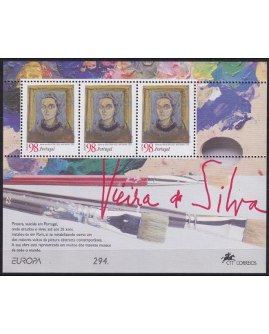F-EX66010 PORTUGAL MNH 1996 EUROPA CEPT VEIRA DA SILVA ART PAINTING.