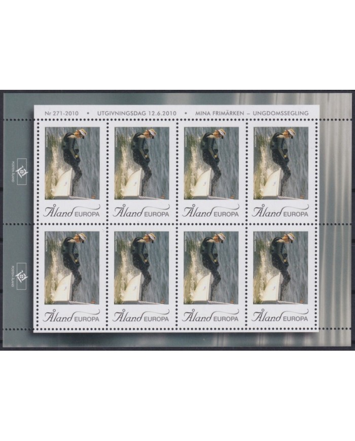 F-EX65615 ALAND MNH 2010 EUROPA SAILING DANIEL ERIKSSON SHEET.