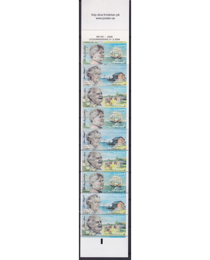 F-EX65610 ALAND MNH 2005 EUROPA WRITTER WOMAN SHIP CATTLE BOOKLED.
