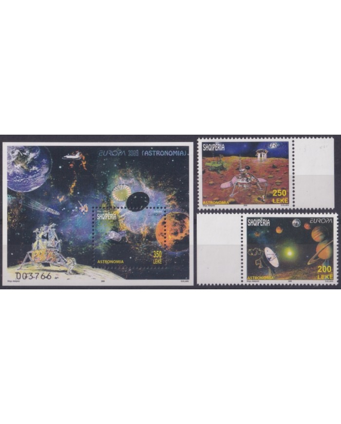 F-EX65786 ALBANIA MNH 2009 EUROPA ASTRONOMY SPACE RADAR SATELLITE COSMOS..