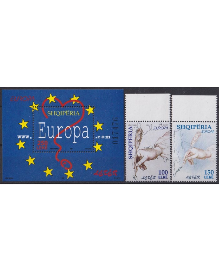 F-EX65764 ALBANIA MNH 2008 EUROPA HAND WRITTER THE LETTER.