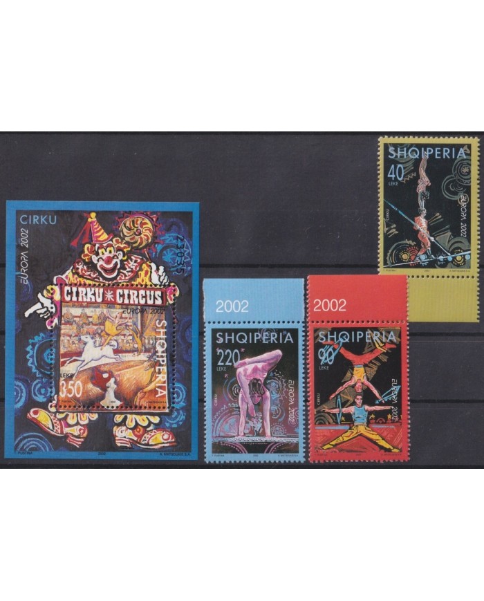 F-EX65658 ALBANIA MNH 2002 EUROPA CIRCUS CLOWN.