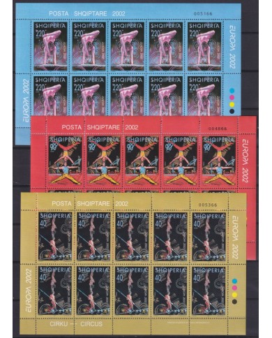 F-EX64791 ALBANIA MNH 2002 EUROPA CIRCUS CLOWN.
