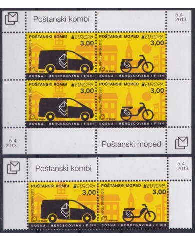 F-EX65705 BOSNIA & HERZEGOVINA MNH 2013 EUROPA CEPT POSTAL VEHICLES CAR.