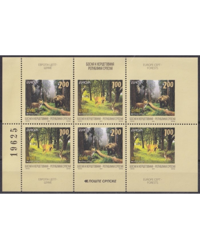 F-EX65800 BOSNIA & HERZEGOVINA MNH 2011 EUROPA TREE FOREST FAUNA BEAR.