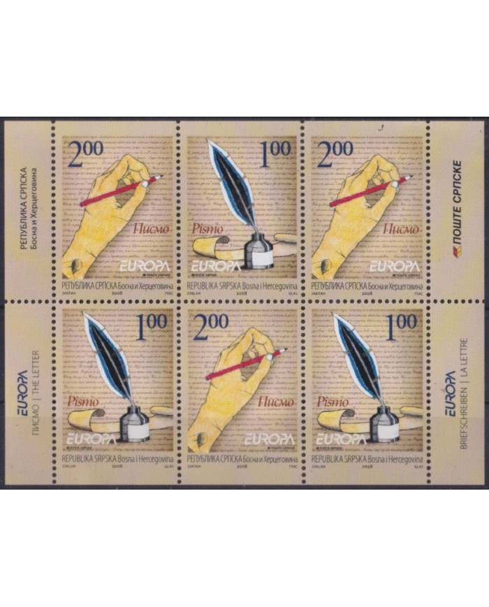F-EX65601 BOSNIA & HERCEGOVINA MNH 2008 EUROPA HAND WRITTER THE LETTER.