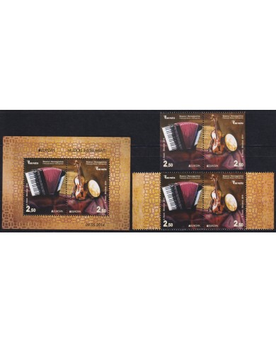 F-EX65734 BOSNIA & HERCEGOVINA MNH 2014 EUROPA CEPT MUSIC INSTRUMENT.