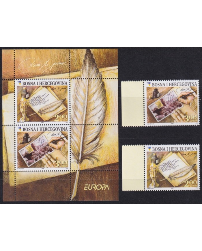 F-EX65693 BOSNIA & HERCEGOVINA MNH 2008 EUROPA HAND WRITTER THE LETTER.
