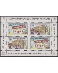 F-EX65613 TURKISH CYPRUS MNH 1990 EUROPA CEPT POST OFFICE ARCHITECTURE.
