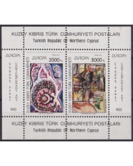 F-EX65568 TURKISH CYPRUS MNH 1993 EUROPA CEPT CONTEMPORARY ART.