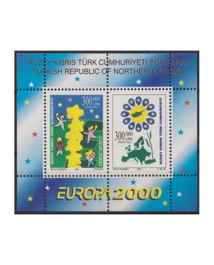 F-EX65619 TURKISH CYPRUS MNH 2000 EUROPA CEPT MILLENIUM.