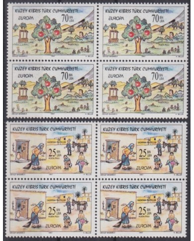 F-EX65640 TURKISH CYPRUS MNH 1997 EUROPA CEPT BLOCK 4 STORY & LEGEND