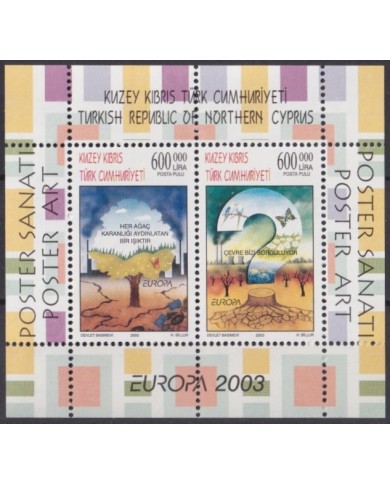 F-EX65566 TURKISH CYPRUS MNH 2003 EUROPA CEPT POSTER ART.