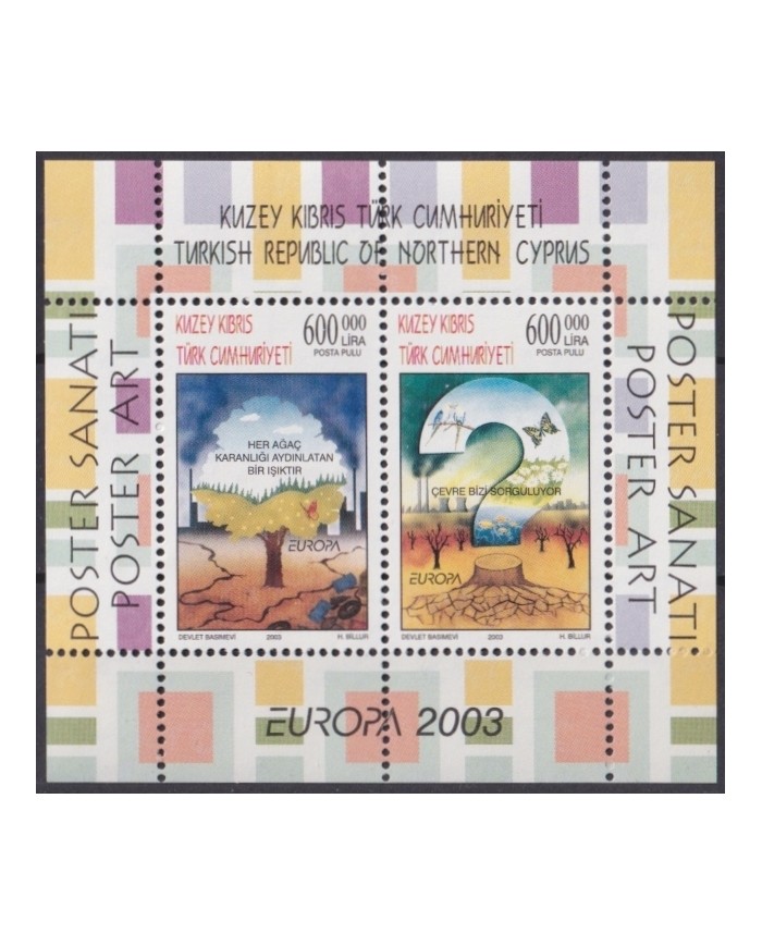 F-EX65566 TURKISH CYPRUS MNH 2003 EUROPA CEPT POSTER ART.