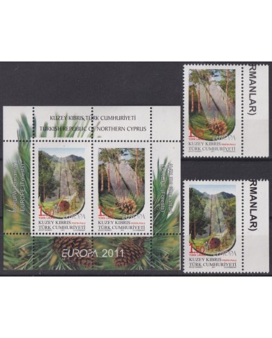 F-EX65802 TURKISH CYPRUS MNH 2011 EUROPA TREE FOREST.