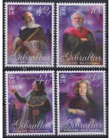 F-EX65725 GIBRALTAR MNH 2009 EUROPA CEPT ASTRONOMY YEAR GALILEO NEWTON COPERNICUS.