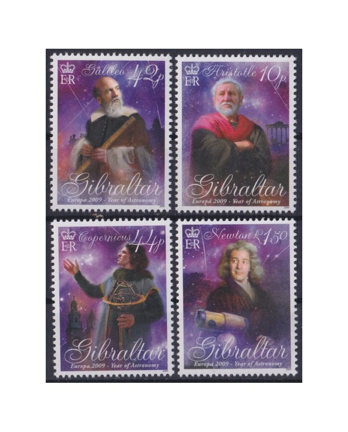 F-EX65725 GIBRALTAR MNH 2009 EUROPA CEPT ASTRONOMY YEAR GALILEO NEWTON COPERNICUS.