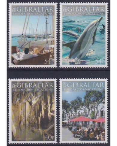 F-EX65830 GIBRALTAR MNH 2004 EUROPA CEPT VACATIONS HOLYDAYS DOLPHINS SHIP.