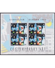 F-EX66007 GIBRALTAR MNH 1993 EUROPA CEPT CONTEMPORARY ART SHEET.