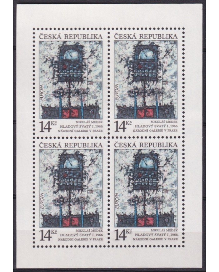 F-EX65644 CZECHOSLOVAKIA MNH 1993 EUROPA CEPT CONTEMPORARY ART.