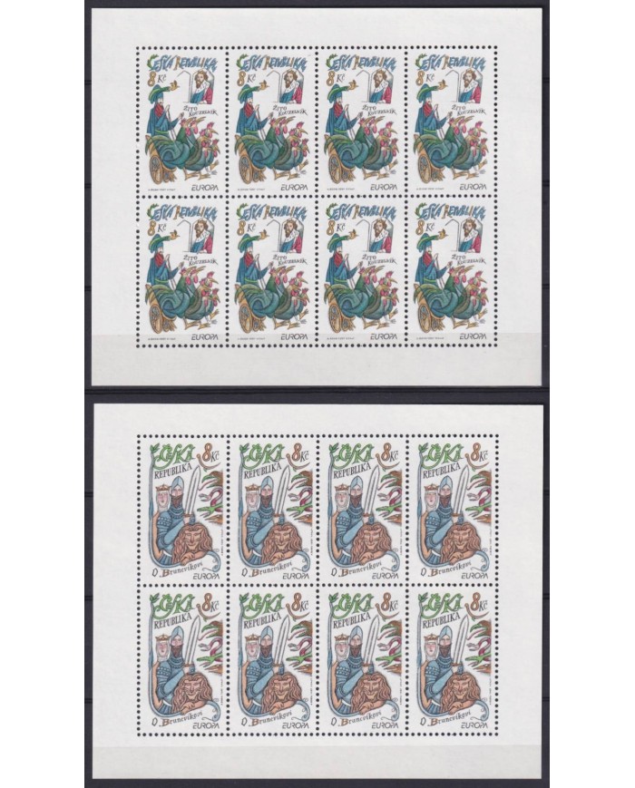 F-EX64767 CZECH REP MNH 1997 EUROPA CEPT TALES & LEGEND MINI SHEET.