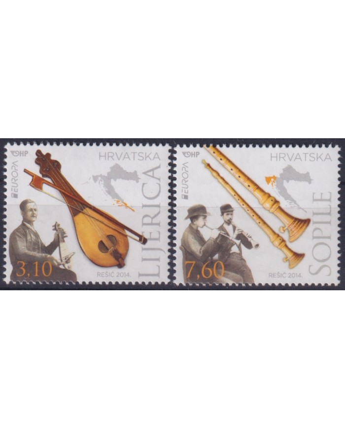 F-EX65860 CROATIA MNH 2014 EUROPA CEPT MUSIC INSTRUMENT.