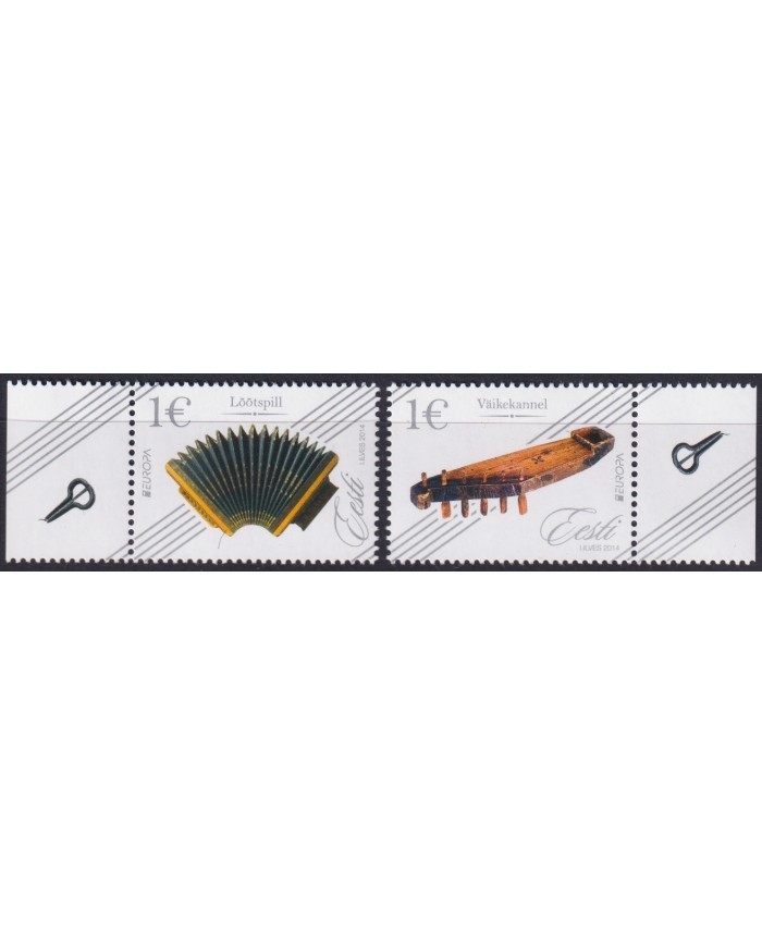 F-EX65738 ESTONIA EESTI MNH 2014 EUROPA CEPT MUSIC INSTRUMENT.