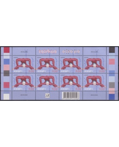 F-EX64799 ESTONIA EESTI MNH 2002 EUROPA CEPT CIRCUS ACROBAT MINI SHEET.