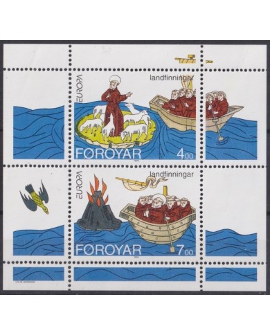 F-EX65655 FAROE FAROYAR DENMARK MNH 1994 EUROPA CEPT ST BRENDAN VOYAGE.