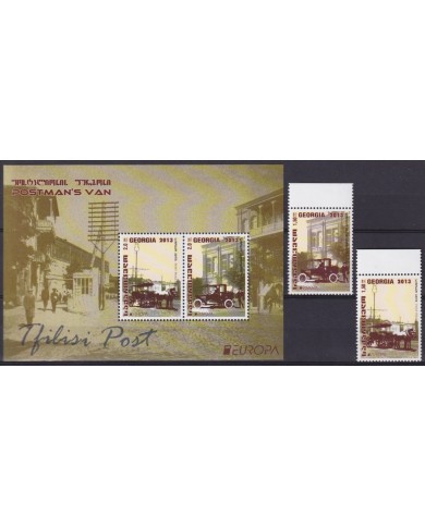 F-EX65637 GEORGIA MNH 2013 EUROPA CEPT POSTAL VEHICLES CAR.