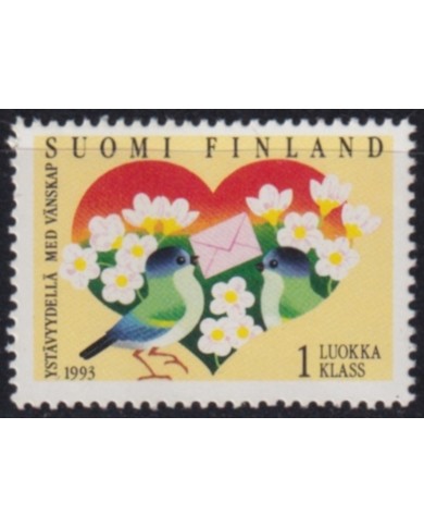 F-EX65470 FINLAND SUOMI MNH 1993 ST VALENTINE BIRD OISEAUX VÖGEL AVES.