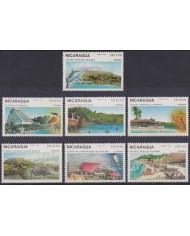 F-EX65463 NICARAGUA MNH 1989 TOURISM CENTER LOBSTER FISH BIRD OISEAUX VÖGEL AVES.