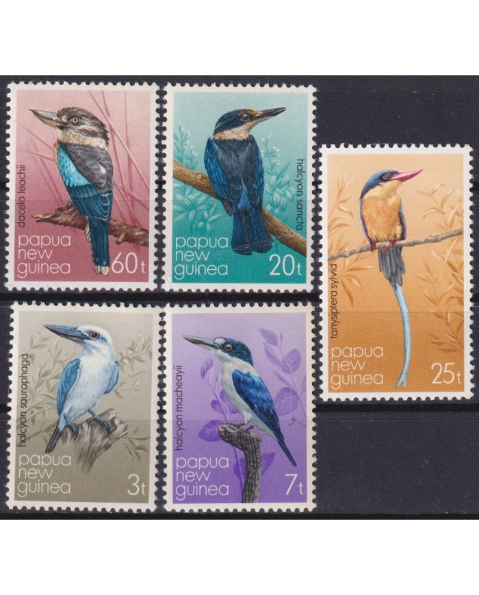 F-EX65464 PAPUA NEW GUINEA MNH 1981 KINGHFISHERS BIRD OISEAUX VÖGEL AVES.