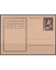 F-EX66956 GERMANY 1942 6pf POSTAL STATIONERY 1942 UPU CONGRESS.