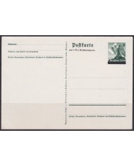 F-EX66716 GERMANY 1939 WWII 6pf POSTAL STATIONERY SUDETELAND OCCUPATION.