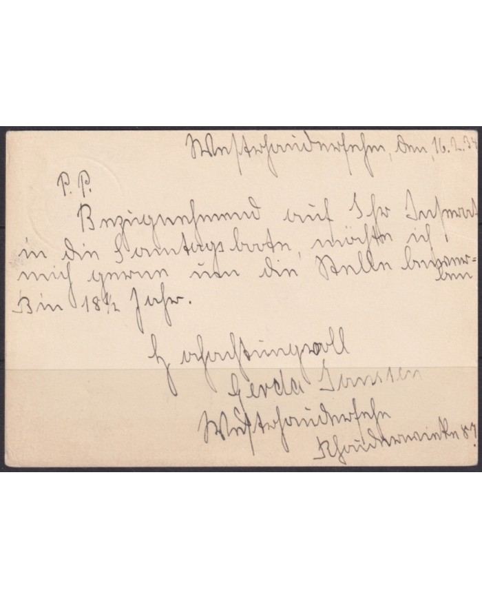 F-EX66582 GERMANY SPECIAL STATIONERY CARD USED 1933 MARCH OF THE TORCHES.