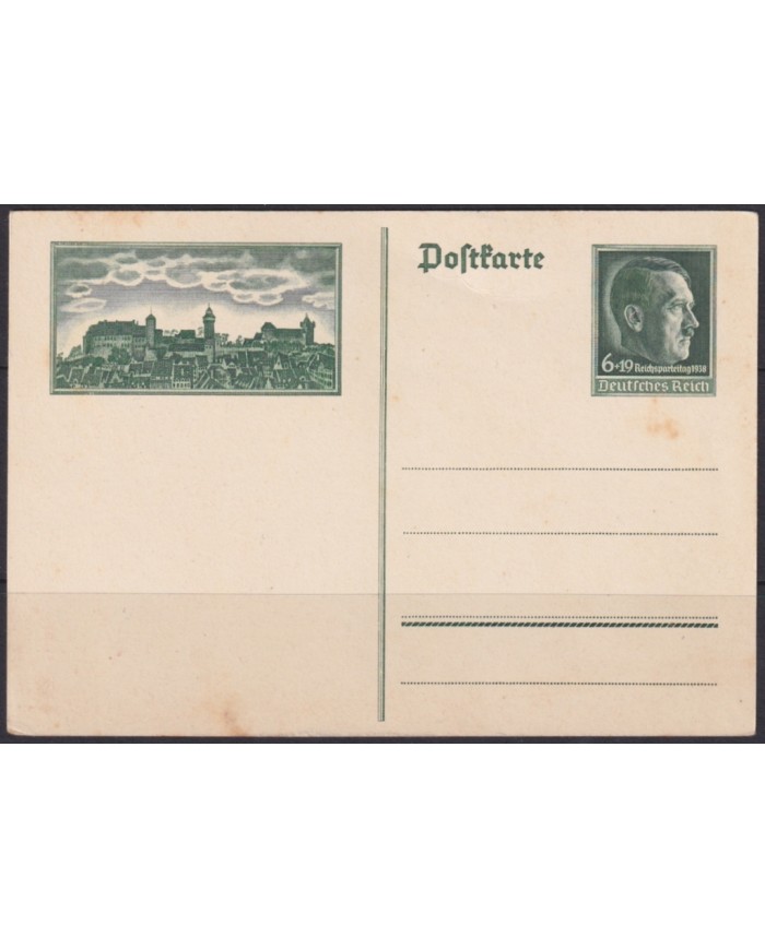 F-EX66665 GERMANY WWII POSTAL STATIONERY NURENBERG UNUSED.