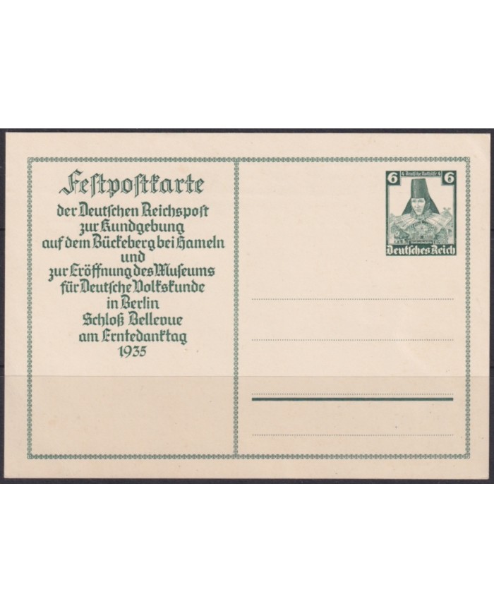 F-EX66621 GERMANY 1935 POSTAL STATIONERY WINTERHILFE FUND HARVEST FESTIVAL.