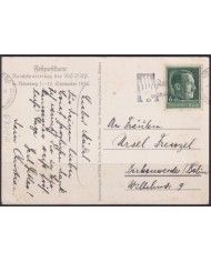 F-EX66965 GERMANY 1938 NURENBERG PARTY MEETENG ILLUSTRATED POSTCARD.