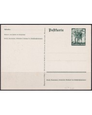 F-EX66666 GERMANY 1938 POSTAL STATIONERY ILLUSTRATED MAP & EAGLE.