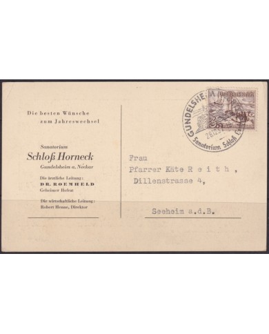 F-EX65754 GERMANY 1937 POSTAL GULDELSHEIN SPECIAL CANCEL.