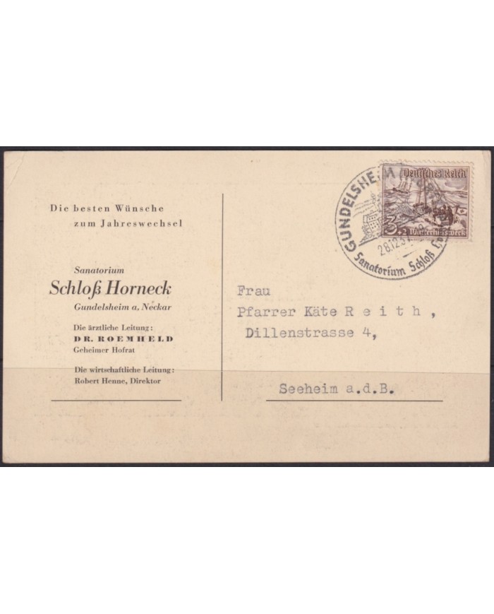 F-EX65754 GERMANY 1937 POSTAL GULDELSHEIN SPECIAL CANCEL.