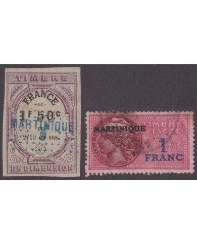 F-EX65886 MARTINIQUE MARTINICA REVENUE STAMP LOT.