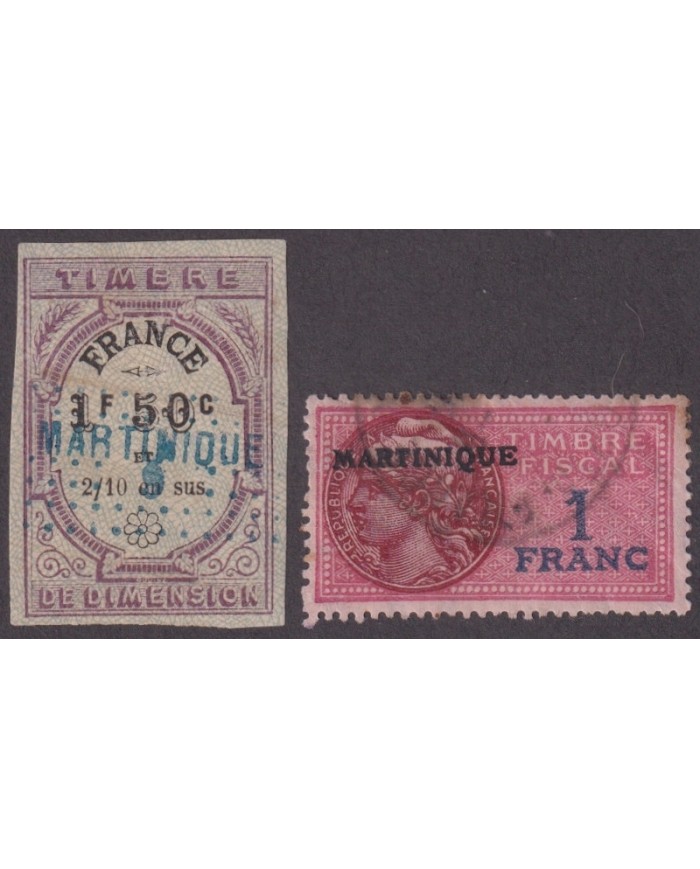 F-EX65886 MARTINIQUE MARTINICA REVENUE STAMP LOT.