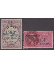F-EX65886 MARTINIQUE MARTINICA REVENUE STAMP LOT.