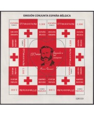 F-EX65053 SPAIN MNH 2013 RED CROSS HENRI DUNANT SPECIAL SHEET.